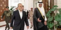 دیدار امیر قطر با پزشکیان + فیلم