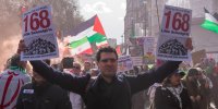 تصاویر | تظاهرات گسترده لندنی ها در اعتراض جنگ آمریکا و اسراییل علیه ایران
