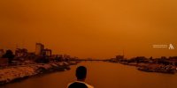 تصاویر | آسمان عراق به رنگ سرخ درآمد