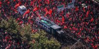 تصاویر | عکس‌های هوایی CNN Turk از وداع باشکوه مردم ایران با رهبر شهید انقلاب در مشهد