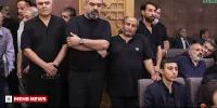 تصاویری از حضور چهره‌های فوتبالی و سینمایی در مراسم ختم اکبر عبدی