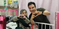 عمو پورنگ در مرکز طبی کودکان+ عکس