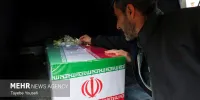 برگزاری مراسم تشییع شهید رسول نظری در اندیمشک