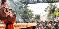 دسته روی مردم عزادار کاشمر در تاسوعای حسینی