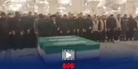 اقامه نماز بر پیکر آقای شهید ایران در حرم مطهر حضرت علی(ع)