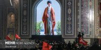 نوحه خوانی لبنانی در مراسم بزرگداشت رهبر شهید در حرم رضوی