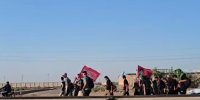 حرکت پر حجم زائران با پای پیاده به سمت چذابه