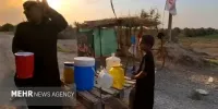 خدمت رسانی موکب های مردمی در چذابه