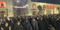 اقامه نماز مغرب و عشا در شب رحلت پیامبر اعظم(ص) در حرم رضوی