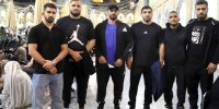 قهرمانان کشتی آزاد و فرنگی ایران در حرم امام رضا(ع)