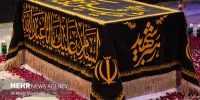 عزاداری پرشور مردم خوزستان در رواق دارالذکر حرم رضوی