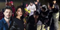 دو ستاره مشهور ترکیه با قایق از سیل نجات یافتند