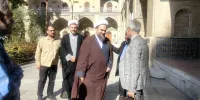 داماد رهبر شهید انقلاب و پدر شهید ۱۴ ماهه بیت رهبری در مراسم ترحیم شبیری زنجانی + تصاویر