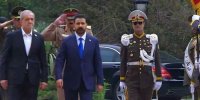 استقبال رسمی رئیس‌جمهوری از نخست‌وزیر عراق