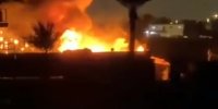 هدف قرارگرفتن پایگاه نظامیان آمریکایی در نزدیکی فرودگاه بغداد  | ببینید