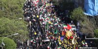 جمعیت عظیم مراسم اربعین رهبر شهید در خیابان کشوردوست +‌ویدئو