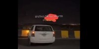 فیلمبرداری کویتی ها از پدافند هوایی هنگام رانندگی + ویدئو | لحظه اصابت خودرو به جدول