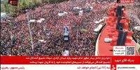 خودرو حمل پیکر رهبر شهید انقلاب در کنار نماد سفینة النجاة | ویدئو
