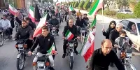 رژه ۴۰ هزار جان‌فدای موتورسوار در تهران | ببینید