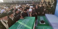 دو پیام مراسم باشکوه تشییع رهبر ایران