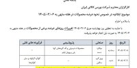 ابلاغیه بورس کالای ایران در خصوص نحوه عرضه محصولات در هفته منتهی به ۶ خرداد