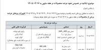 ابلاغیه بورس کالای ایران درخصوص نحوه عرضه محصولات در هفته منتهی به ۱۷ تیر