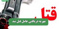 مهریه دریافتی عامل قتل شد