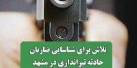تلاش برای شناسایی ضاربان حادثه تیراندازی در مشهد