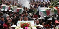 مراسم تشییع پیکر ۱۵۰ شهید دوران دفاع مقدس