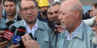 تحویل اولین محموله ریل قطارهای پرسرعت تولید شده در ذوب آهن اصفهان با حضور دو وزیر
