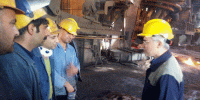 حضور مهندس یزدی زاده در اولین دقایق سال ۱۳۹۹ در کنار تلاشگران ذوب آهن اصفهان 