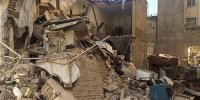 ویدیوی از لحظه فروریختن خانه نوساز سه طبقه