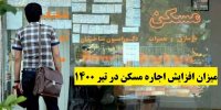 میزان افزایش اجاره مسکن در تیر 1400