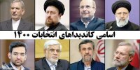 اسامی کاندیدای جدید انتخابات ریاست جمهوری 1400