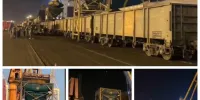 بارگیری مواد فله از کشتی به واگن و ارسال به ذوب آهن اصفهان