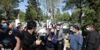 ویدیویی از لحظه تلخ وداع پدر آزاده نامداری با دخترش