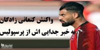 اولین واکنش کنعانی زادگان به خبر جدایی اش از پرسپولیس