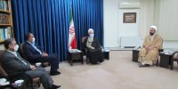 مدیرعامل بانک مسکن با آیت الله اعرافی دیدارکرد