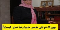 مهرزاد دولتی همسر حمیدرضا صدر کیست؟