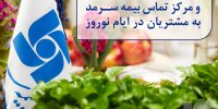 خدمت‌رسانی شعب کشیک و مرکز تماس بیمه سرمد به مشتریان در ایام نوروز