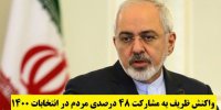 واکنش ظریف به مشارکت 48 درصدی مردم در انتخابات 1400