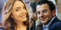 همخوانی عایشه گل خواننده و بازیگر ترکیه ای و امین حیایی در پشت صحنه سریال «ساخت ایران ۳»