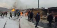 آتش‌سوزی تانکر حامل سوخت در اتوبان کسایی
