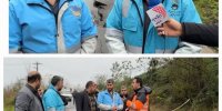فرونشست یک جاده روستایی در لاهیجان؛ جاده روستایی شیرنسا به اطاقور لنگرود مسدود شد