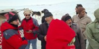 ۳۰ ساعت عملیات نفسگیر امدادگران هشترود برای نجات پیرمرد ۸۰ ساله از دل برف و کولاک