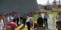 رزمایش توان عملیاتی نیروهای آتش‌نشانی کرج در اردوی آموزشی همدان