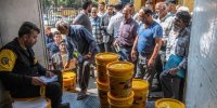 توزیع روغن موتور دیزلی در پایانه امیرکبیر اصفهان توسط شرکت نفت سپاهان