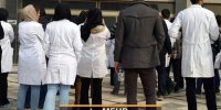 تجمع اعتراضی پزشکان و پرستاران یک بیمارستان خصوصی
