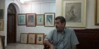 آثار نگارگری که در زیرزمین خانه‌اش خاک می‌خورد