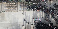 حضور رئیس بنیاد شهید در مراسم تشییع شهدای حادثه تروریستی سیستان